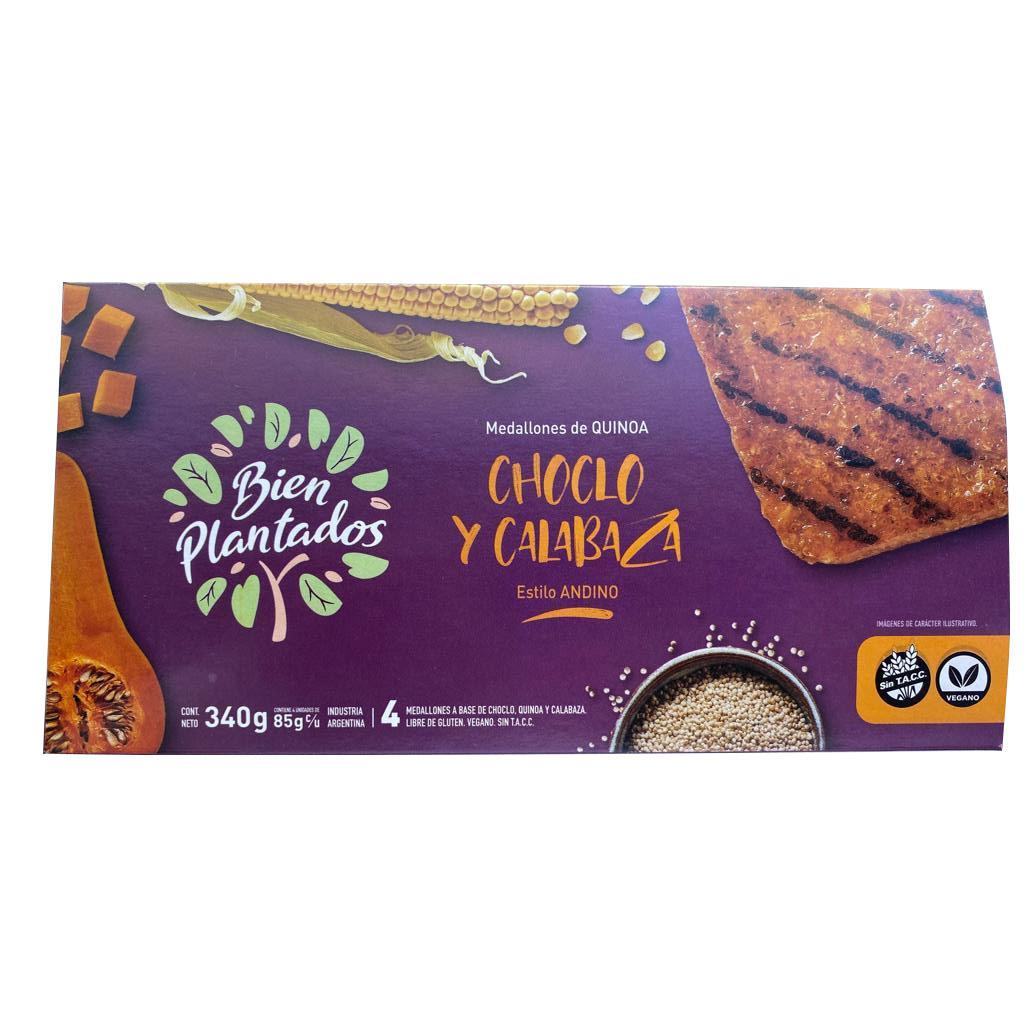 Medallones veganos sabor choclo y calabaza ¨Estilo Andino¨